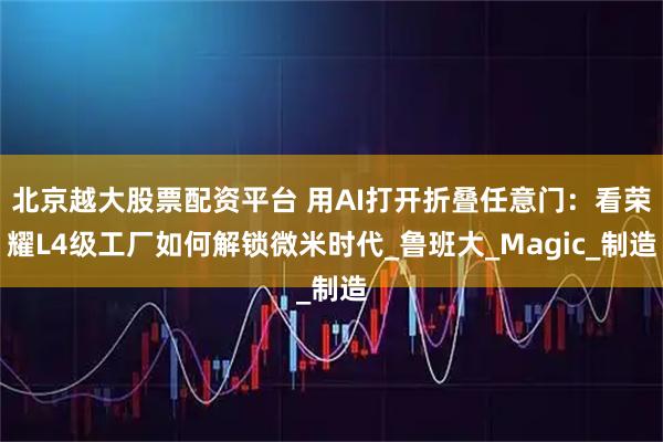 北京越大股票配资平台 用AI打开折叠任意门：看荣耀L4级工厂如何解锁微米时代_鲁班大_Magic_制造