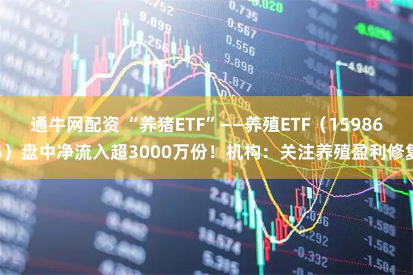 通牛网配资 “养猪ETF”——养殖ETF（159865）盘中净流入超3000万份！机构：关注养殖盈利修复